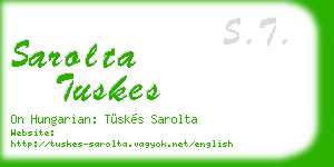 sarolta tuskes business card