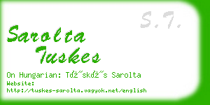 sarolta tuskes business card